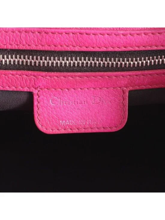 Dior 61 Hobo Leather Tote Shoulder Hand Silver Mee - Picture 8 of 9